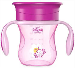 Chicco Perfect 360° itatópohár 200 ml - Rózsaszín Méhecskés