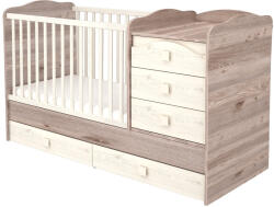 TIMBA Viki Maxi Kombi 5 fiókos gyermekágy Krém-fűz