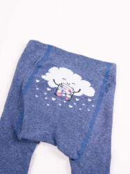Yo Club! Pamut Harisnyanadrág csúszásgátlós - Kék Felhős 68/74