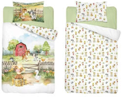 Maya Moo Gyerek pamut ágyneműhuzat 90x120cm - Farm Zöld