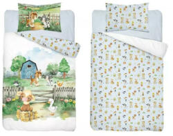 Maya Moo Gyerek pamut ágyneműhuzat 100x135cm - Farm kék