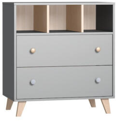 Faktum Colette Szürke Komód - Arctic Szürke/Sonoma Tölgy