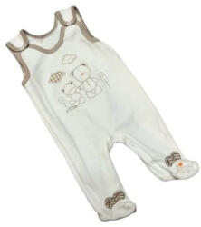 Lafel Plüss ujjatlan rugdalózó - Fehér/Bézs Macis 56