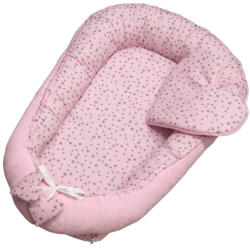 Rikidor Wellsoft Babafészek vízhatlan szivacsbetéttel - Rózsaszín apró csillagos
