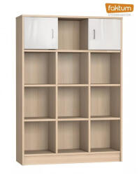 Faktum Alda Classic Széles Nyitott Polc - Coimbra/Magasfényű Fehér