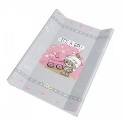 Babastar Puha 2 ékes pelenkázólap 50x70cm - Szürke It's Girl Maci Babakocsival