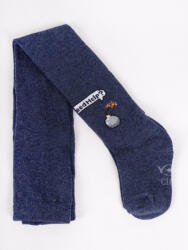 Yo Club! Pamut Harisnyanadrág csúszásgátló talppal - Kék Bombás 104/110