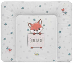 Babastar Puha Softy pelenkázólap 72x75cm - Cute Róka szívecskével - Levendula