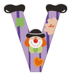 Sevi bohócos fa betű "V" - Lila (KIÁRUSÍTÁS)