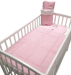 Wikids 3 részes ágynemű - Rizs mintás/ Rózsaszín Cicás