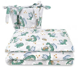 Babastar BS Ágyneműgarnitúra 3 részes - Szürke/Zöld Sárkány