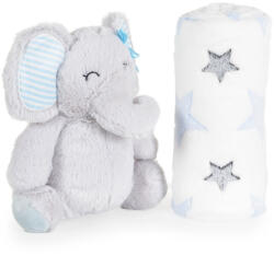 Cangaroo Plüss Babatakaró játékkal, díszdobozban 90x75cm - Kék Elefánt