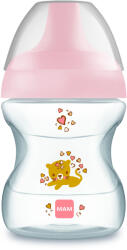 MAM Learn To Drink Itatópohár 190ml 6hó+ - Pasztell rózsaszín Tigris