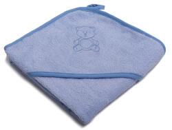 Vaganza hímzett fürdőlepedő fürdető kesztyűvel 80x80 cm - Kék Maci