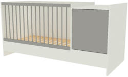 Babastar Harmony 1 ajtós kombiágy - Fehér/Szürke - bebibolt