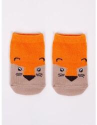 Yoclub Yo Bébi Zokni Mintás zokni 3-6 - Narancs/Mogyoró Oroszlán 1 db-os