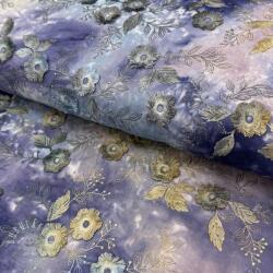  Pamutvászon TIE DYE EMBROIDERY Poppy design T