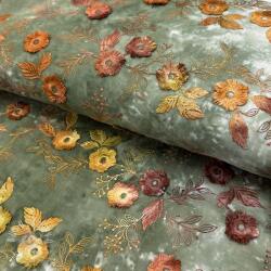  Pamutvászon TIE DYE EMBROIDERY Poppy design O