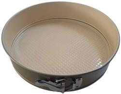  Forma tort 27cm, baza detasabila, auriu, invelis ceramic bej (713181)