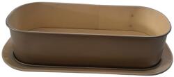  Forma copt ovala 30x10.5x5.5cm, auriu, invelis ceramic bej (713174)