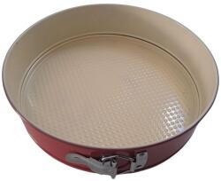  Forma tort 27cm, baza detasabila, rosu, invelis ceramic bej (713182)