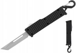 Bsh Adventure Automata Rugós Kés, Otf, Tanto, 55mm penge, karabinerrel (nóż turystyczny karabińczyk survival)