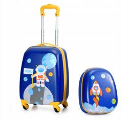 Costway gurulós bőrönd és hátizsák szett gyerekeknek, unikornis mintával (BN10002S)