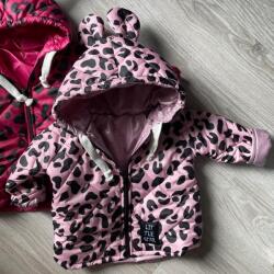 Little Star Steppelt Kabát, Size 92, púderrózsaszín, párduc mintás