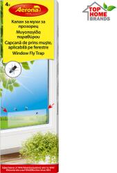 Friedrich Kaiser GmbH Germany Лепящи ленти за мухи за прозорец Aerona, прозрачни, 4 бр. , с нарушена опаковка