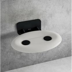 Ravak Scaun dus rabatabil rotunjit Ravak Ovo P II, opal/negru (B8F0000057)