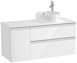 Roca The Gap Masca lavoar baie suspendata cu 2 sertare si o usa, dreapta 110x46xH54 cm, alb lucios (a851504806)