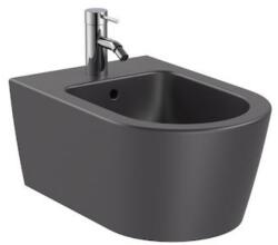 Roca Inspira Round Bideu suspendat, 37x56 cm, antracit (onyx) (A357525640)