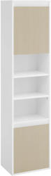Brius Dulap baie montare podea perete 7 compartimente mdf, 30x40x160 cm, design modern, alb bej (EZ-BBK762N01)