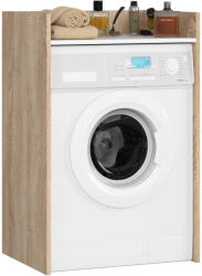 Brius Masca masina de spalat pal laminat cu polita, 64x50x98 cm, design modern, stejar sonoma alb (AK-52850682)