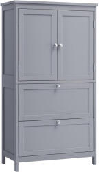 Brius Dulap baie mdf 2 sertare 2 usi raft reglabil, 30x60x110 cm, design modern, gri (EZ-BBC551G02)