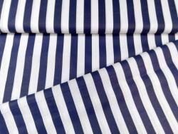 Çelik Textile Pamutvászon kék-fehér csíkos 140 cm széles