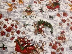 ActiveFabrics Pamutvászon Karácsonyi Manók 160 cm széles