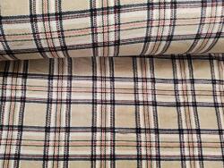 Saka Tekstil Well SOFT drappszínű kockás 150 cm széles