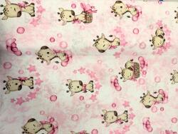 ActiveFabrics Pamutvászon Pink Zsiráf 160 cm széles