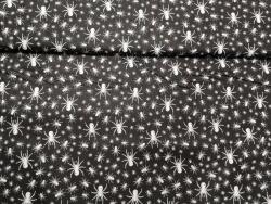 Çelik Textile Pamutvászon fekete alapon kis pókok 160 cm széles