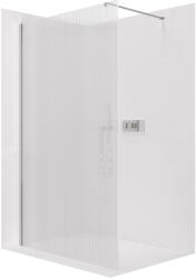 Cerano - Zuhanykabin Onyx Cube bal/jobb - 8 mm - négyzet alakú tartó - króm, rovátkolt üveg - 90x200 cm