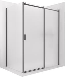 Cerano - Santoro zuhanykabin - jobbos - 6 mm - matt fekete, matt üveg - 140x90 cm - tolóajtó