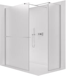 Cerano - Zuhanykabin Onyx TL/P - 8 mm - négyzet alakú tartó + polc/törölközőtartó - króm, matt üveg - 130x110x200 cm