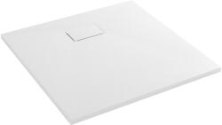 Cerano - Gusto négyzet alakú zuhanytálca - SMC/ásványi kompozit - strukturált matt fehér - 70x70x3 cm