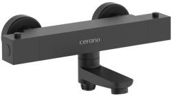 Cerano - Lorena fali kádcsaptelep - termosztatikus - forgatható kifolyóval - matt fekete