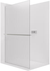 Cerano - Walk-in kristály zuhanyfal bal/jobb - 8 mm + polc/törölközőtartó - merevítő nélküli rendszer - króm, matt üveg - 100x200 cm