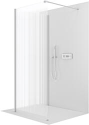 Cerano - Zuhanykabin Onyx Corner Cube bal/jobb - 8 mm - négyzet alakú tartó - króm, rovátkolt üveg - 100x80x200 cm