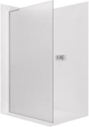 Cerano - Zuhanykabin Onyx L-bal oldali merevítővel - 8 mm - króm, matt üveg - 130x200 cm