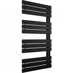 Cerano - Theo fürdőszobai radiátor - B/J - aszimmetrikus csatlakozás 50mm - 650W - matt fekete - 1200x500 mm