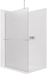 Cerano - Zuhanykabin Onyx Top Round B/J - 8 mm - kerek tartó + polc/törölközőtartó - króm, matt üveg - 140x200 cm